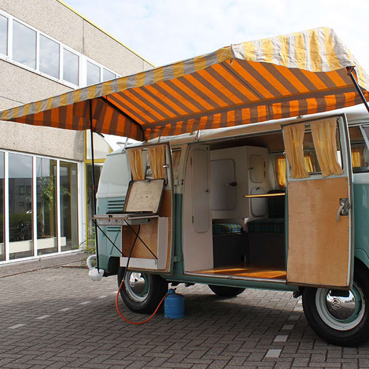 Westfalia toile de tente jaune/gris (par mètre) 