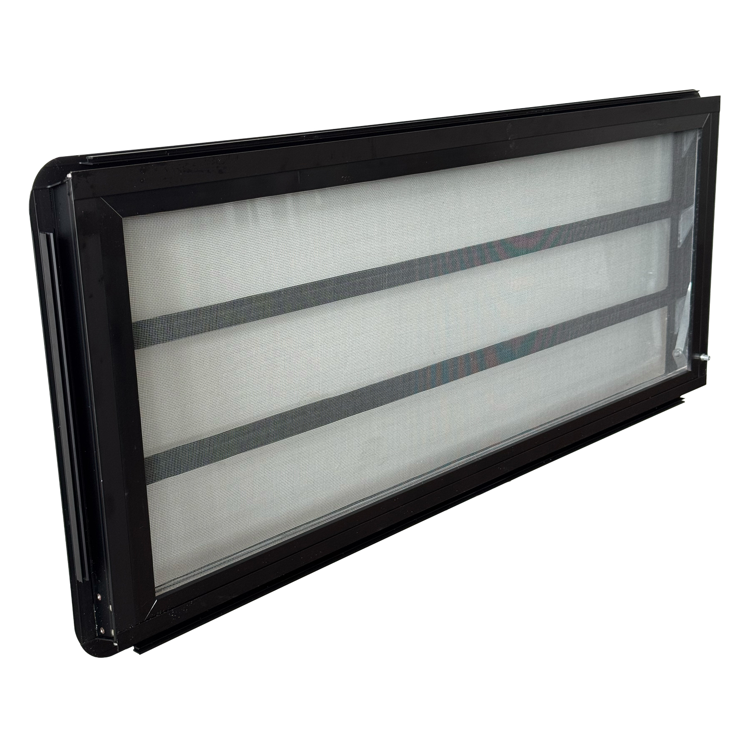 Westfalia louvre window slidingdoor complete, blackknob right 