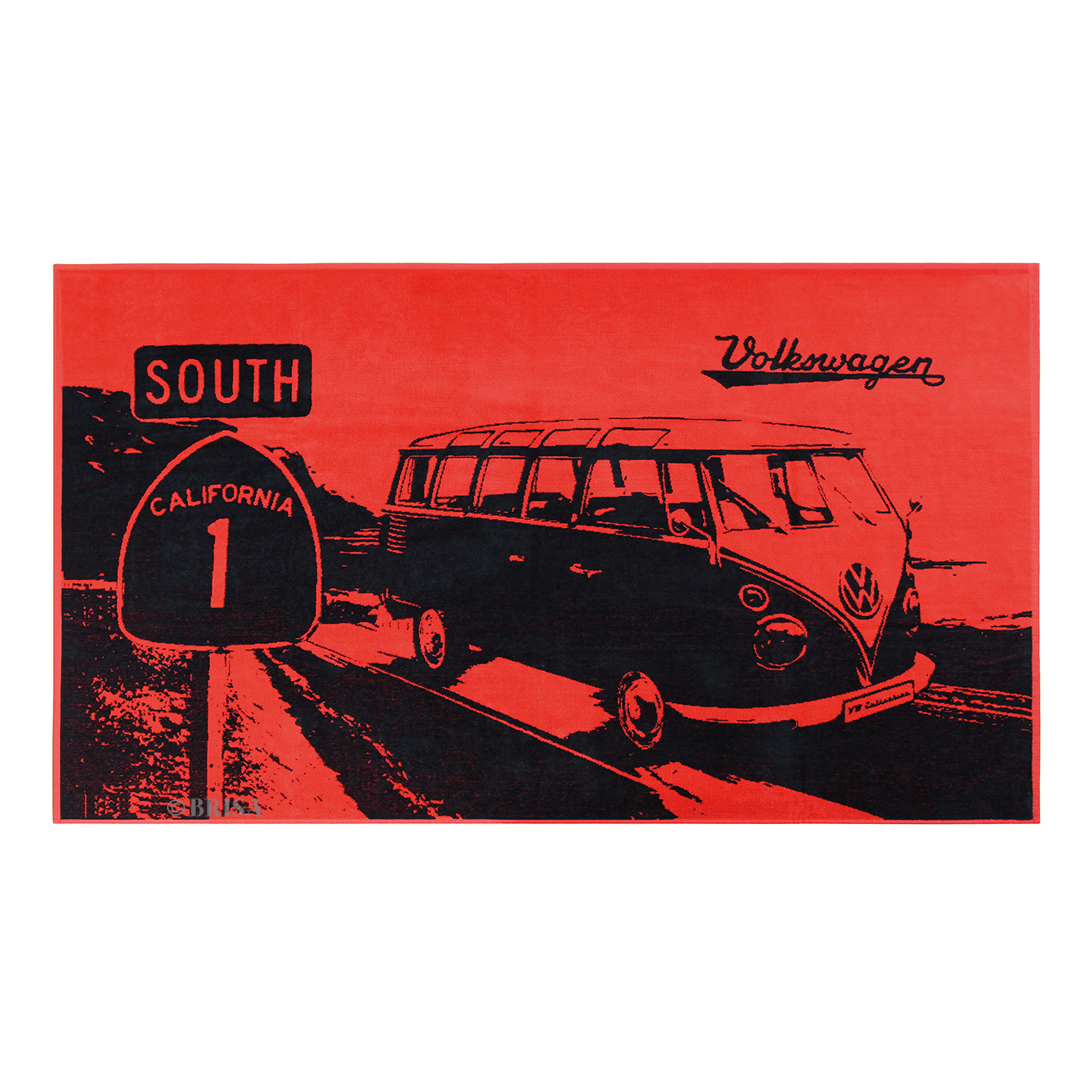 Beach towel T1 'South California' Bus red 