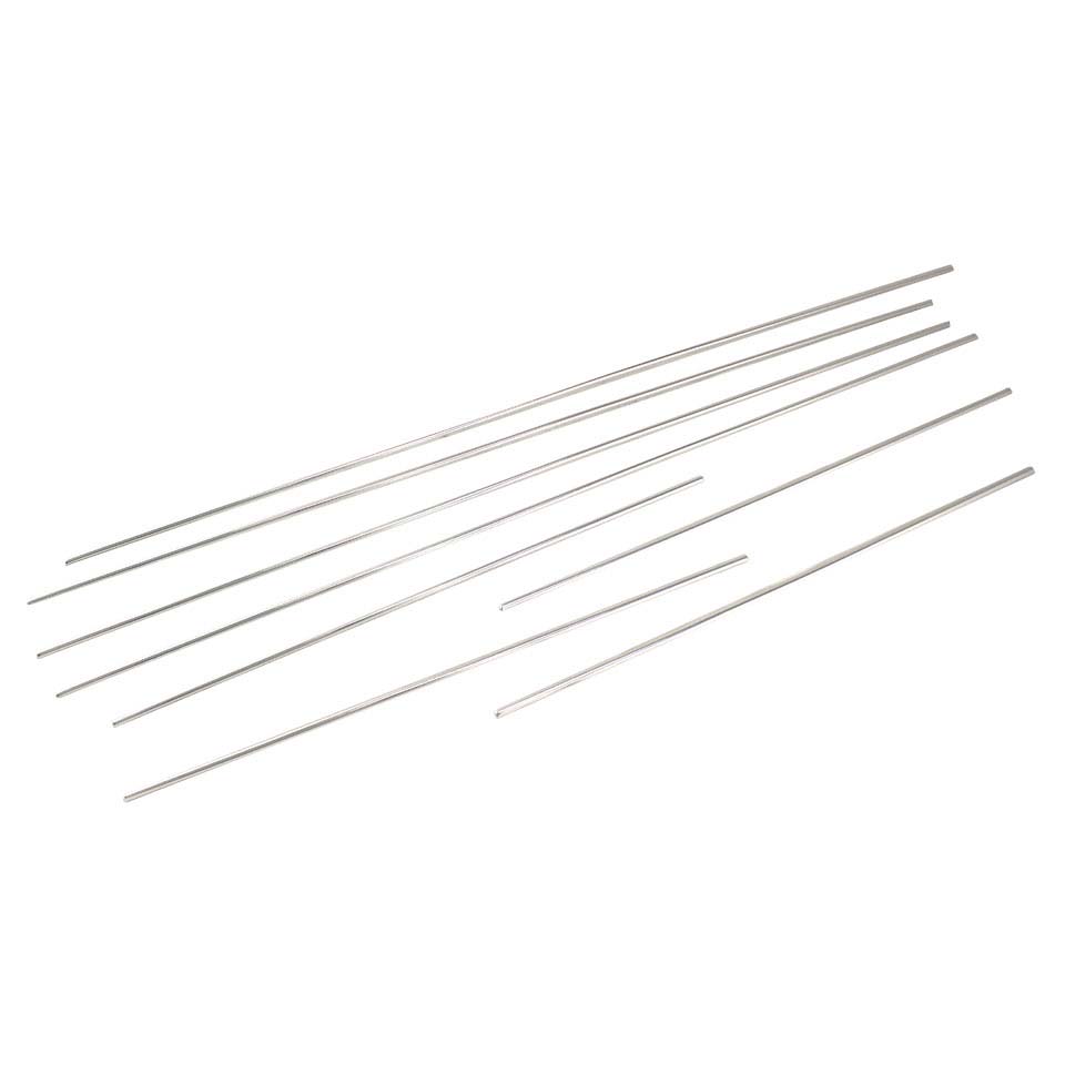 Scraper moulding set, chrome, Type 1 convertible, 8 pieces - also needed Clips 7052 x 96 151 853 341