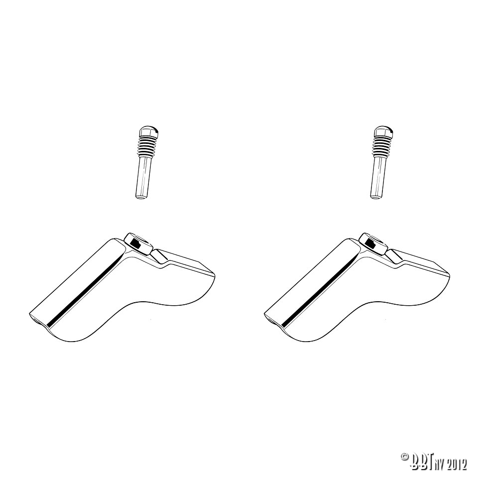 Charnières déflecteur Cabriolet complet avec une vis, par paire 151 837 627 (2x) , 151 837 633 (2x)