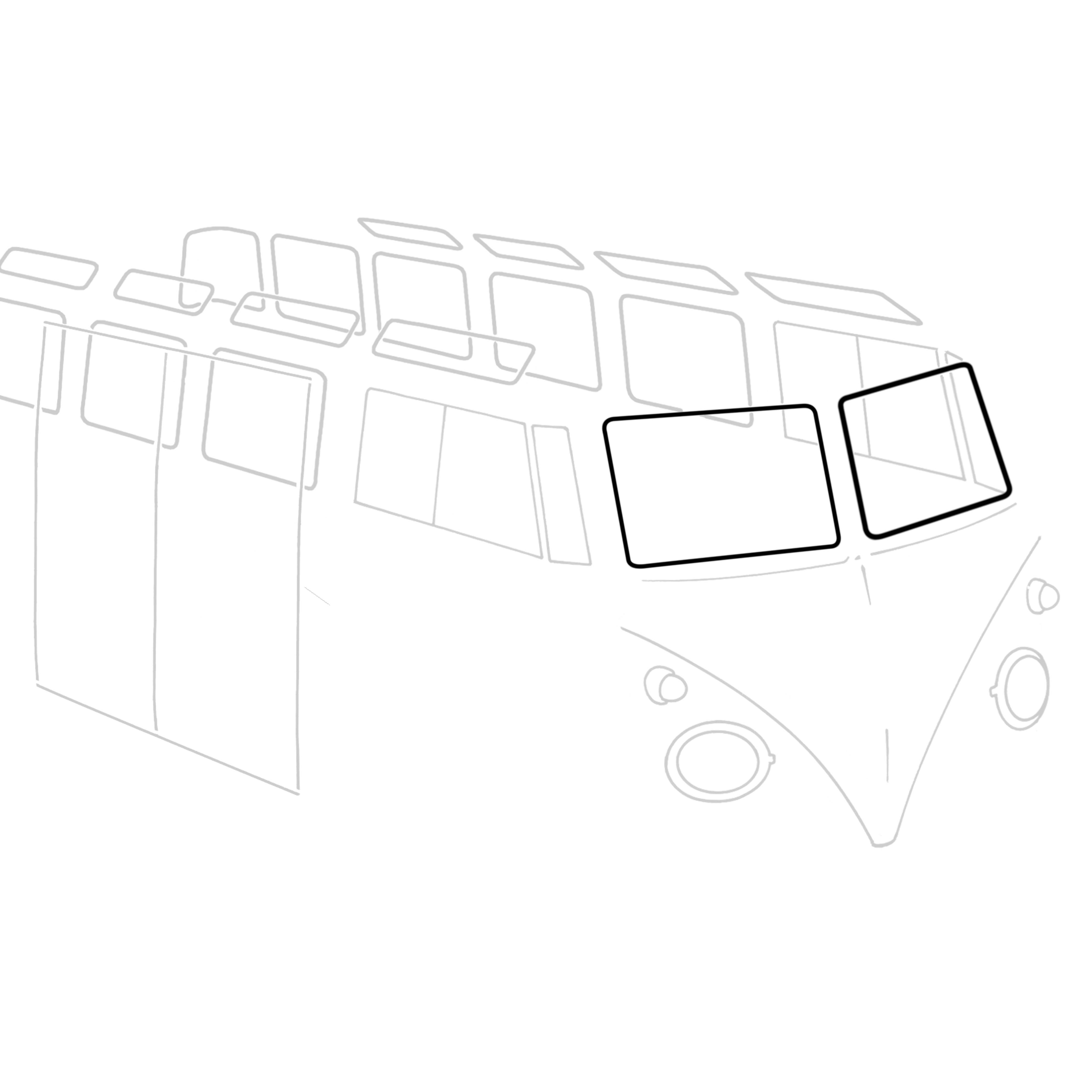 Windscreen seal, L/R, each 211 845 121A