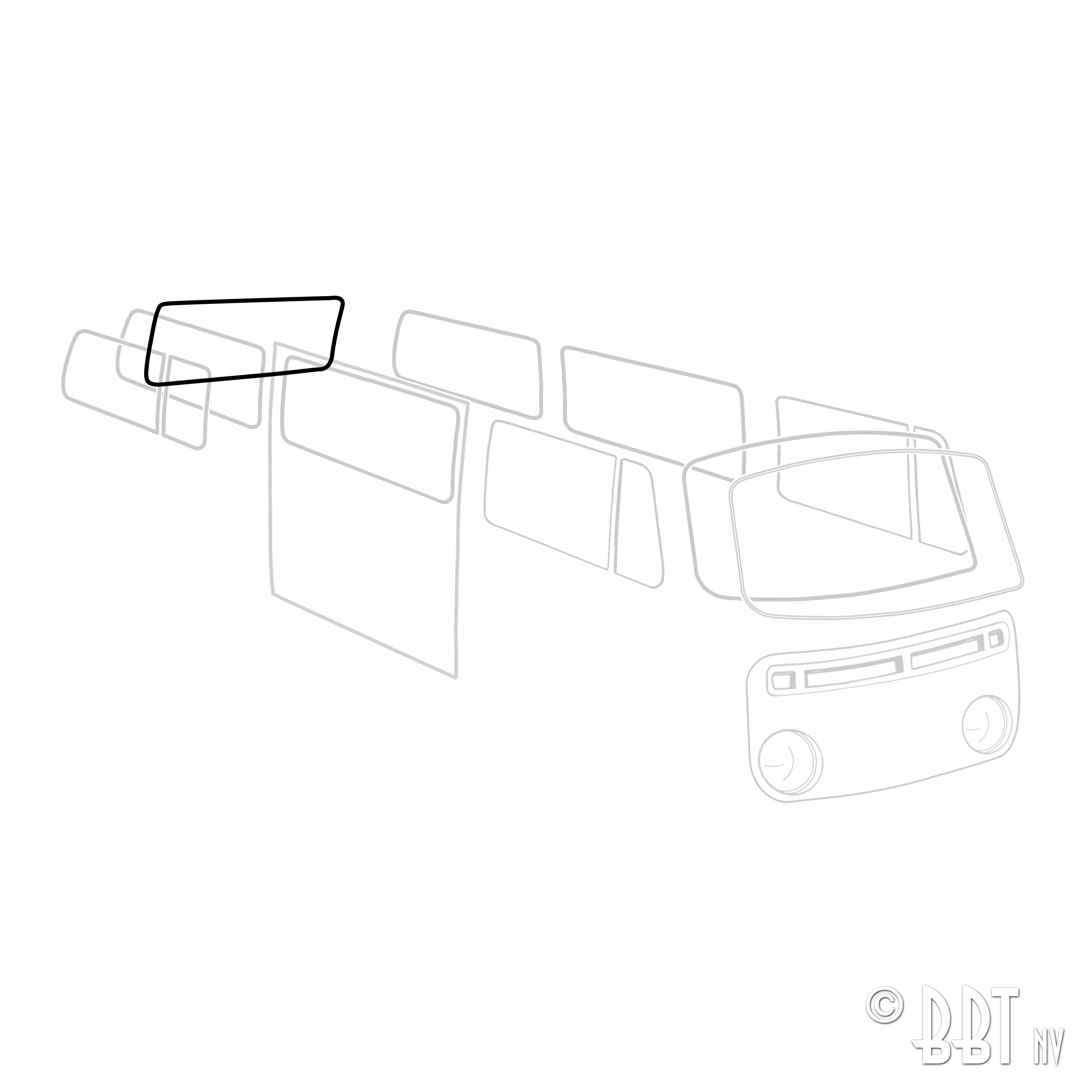 Dichtung Heckscheibe, Deutsche Qualitätmit vorgeformte Ecken. Stück 211 845 521D