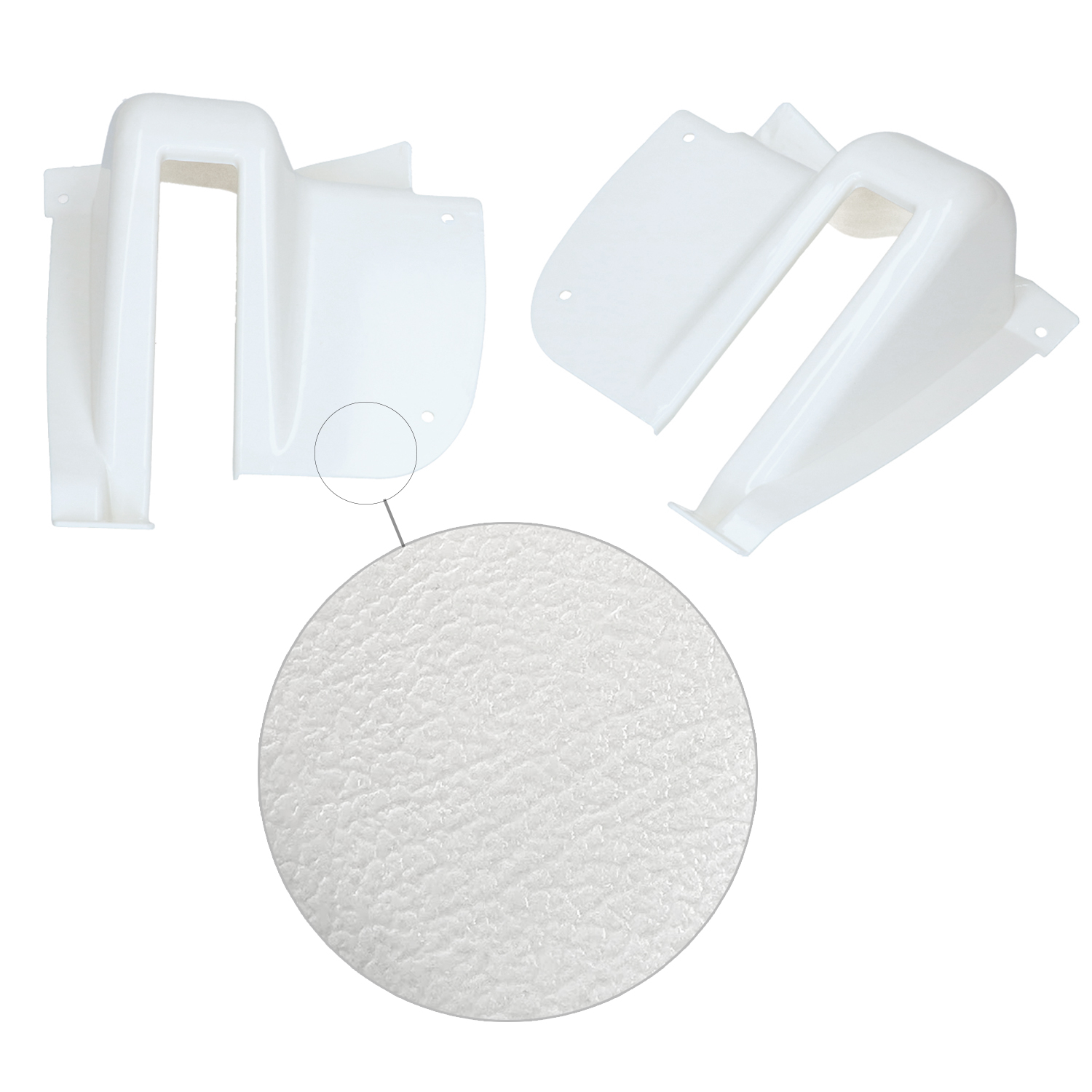 Heckklappe Scharnierabdeckungen in weiss - paar 211 867 529