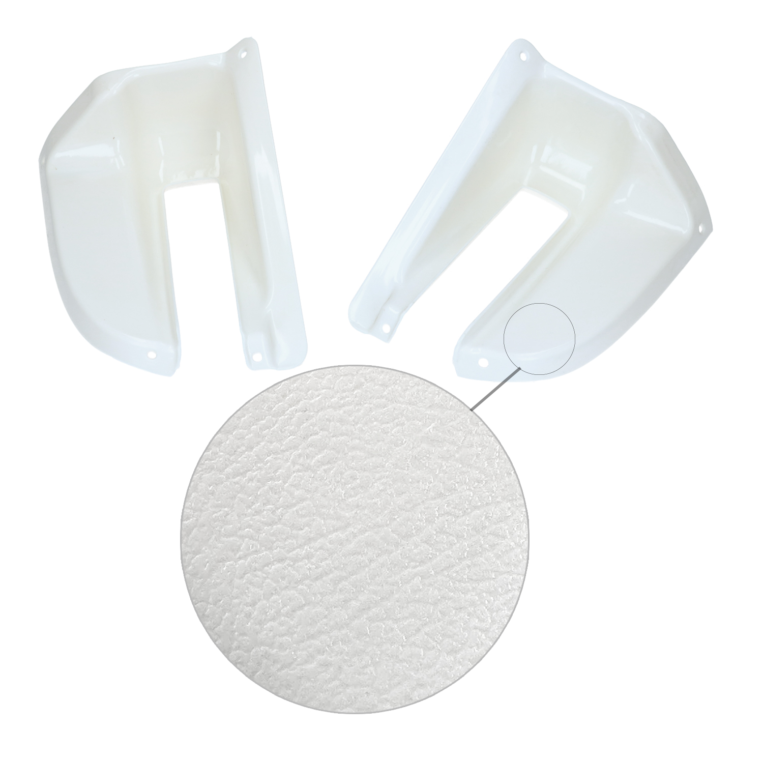 Heckklappe Scharnierabdeckungen in weiss - paar 211 867 529