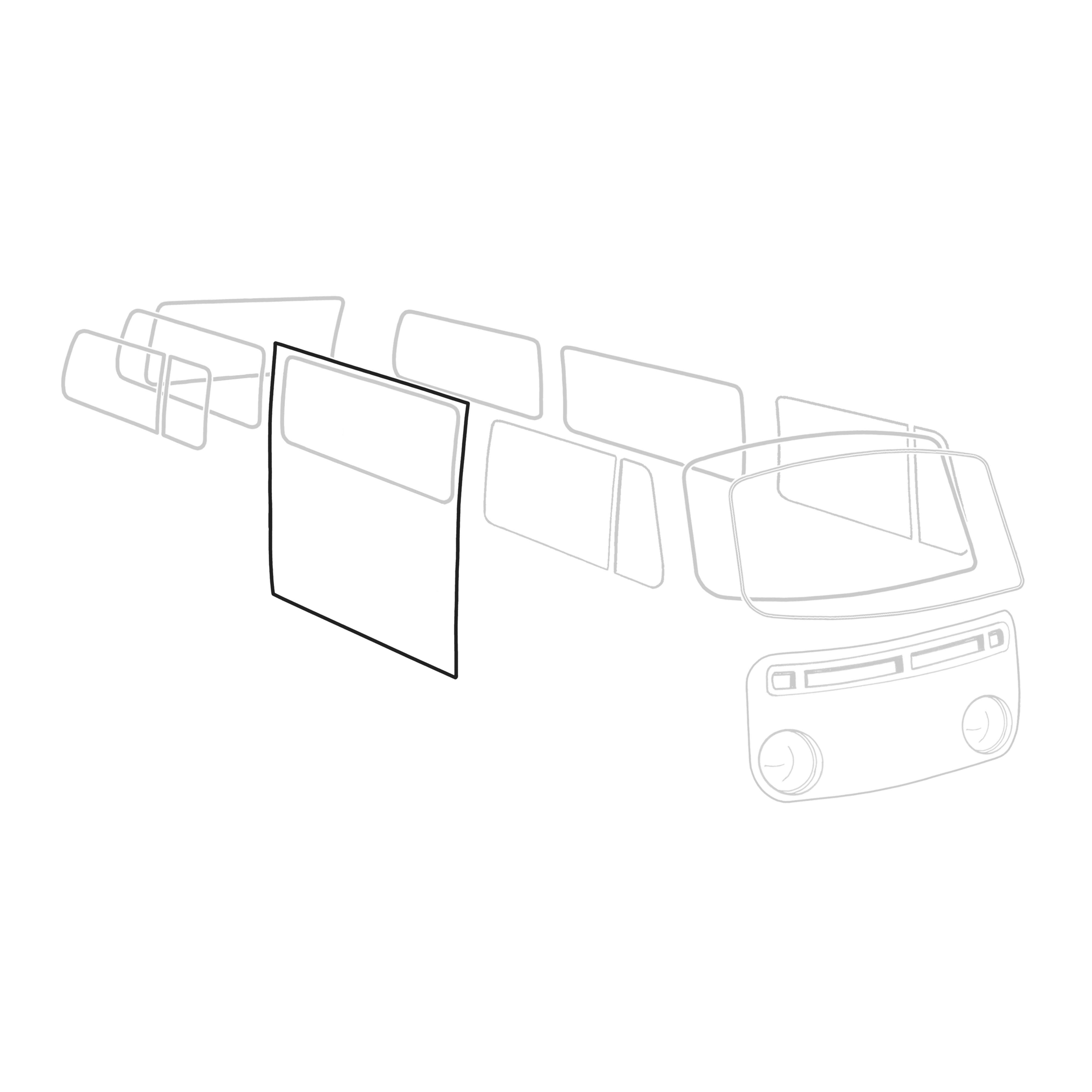 Borracha da porta de correr, direita - alemão 211 843 792B