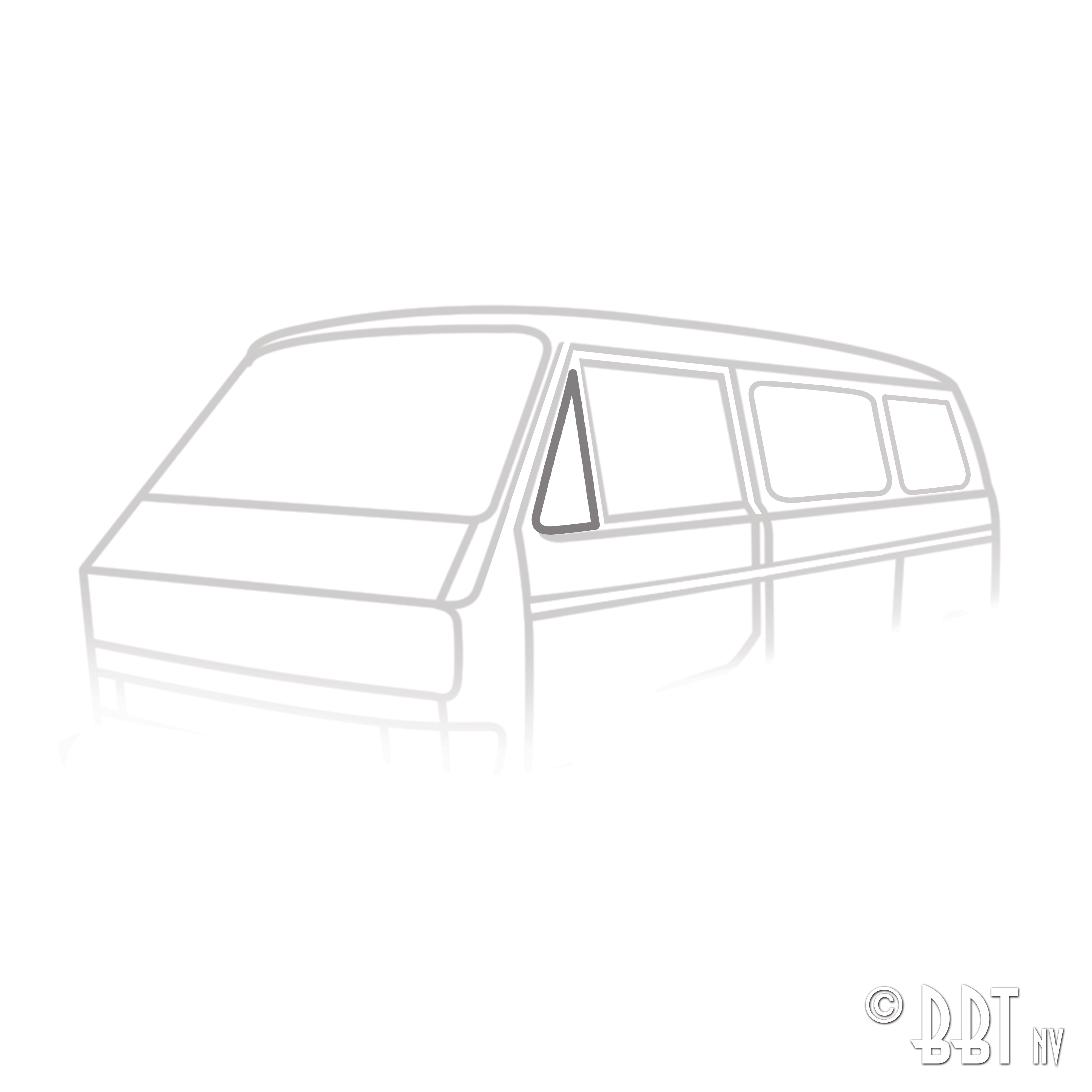 Door vent wing seal fixed 251 837 625