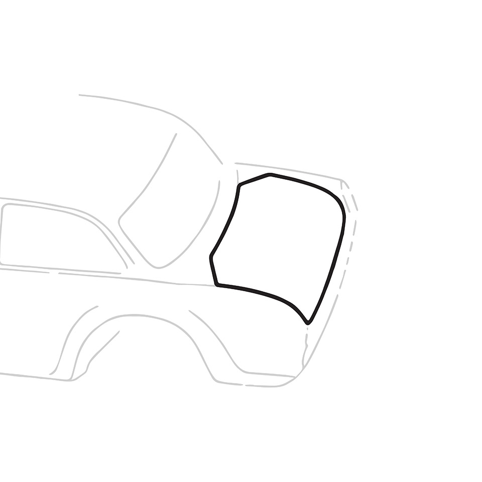 Borracha do compartimento traseiro - Notchback 311 827 705