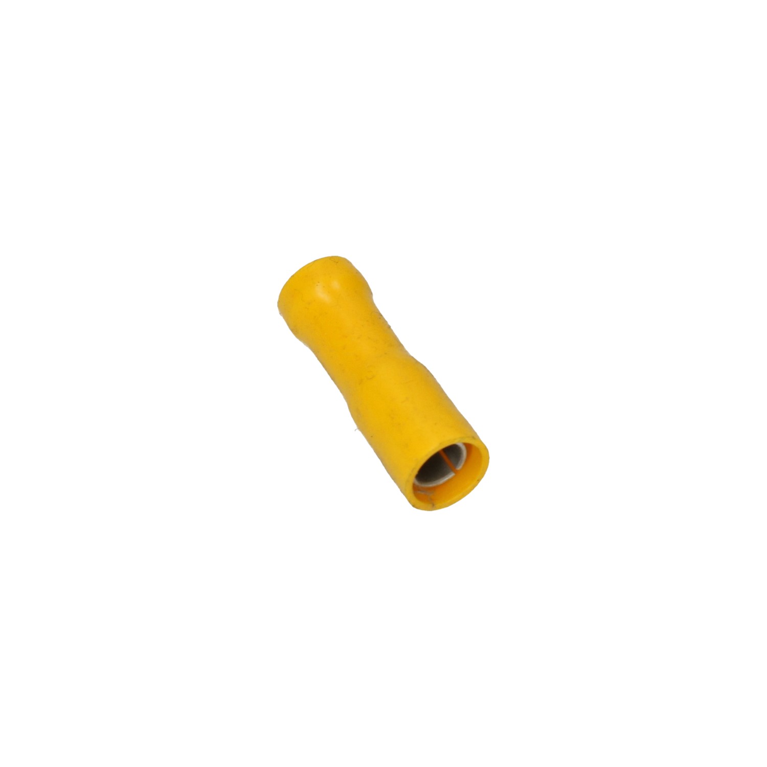 Cable connector yellow, round female 5mm 