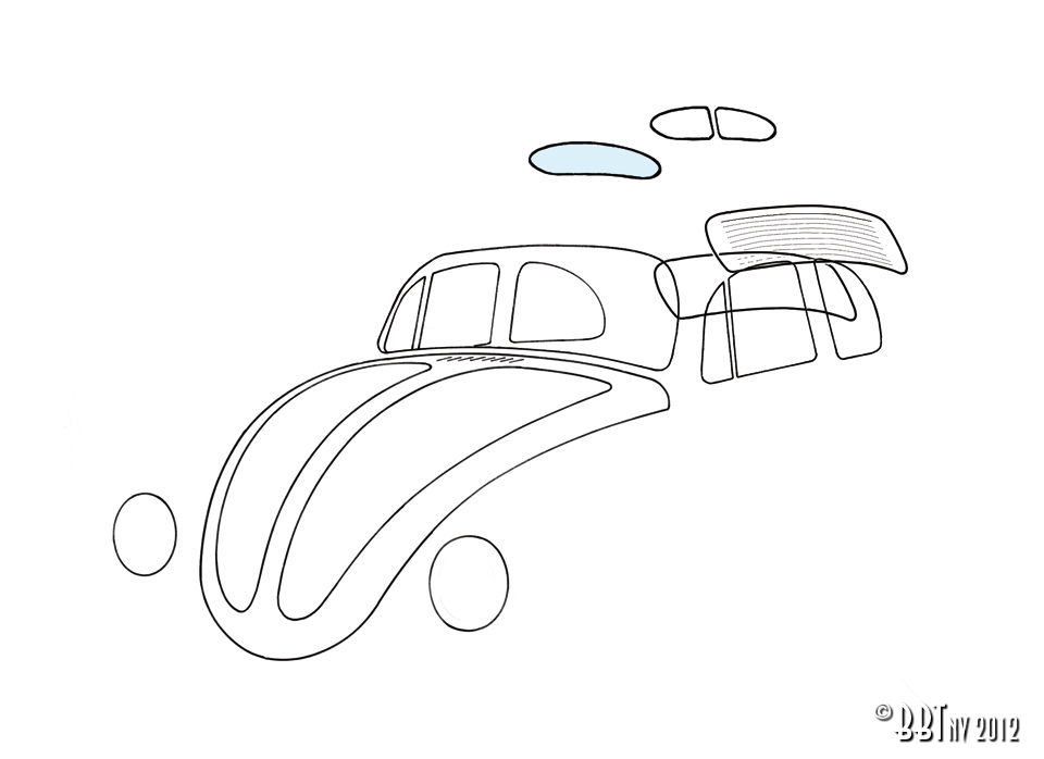 Rear window 111 845 501C