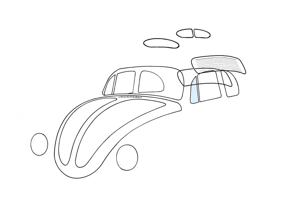 Vitre de déflecteur, gauche 111 845 251