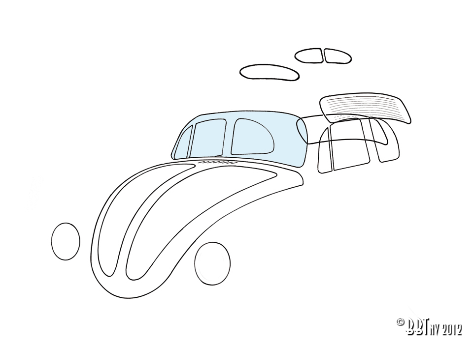 Voorruit blank 113 845 101D