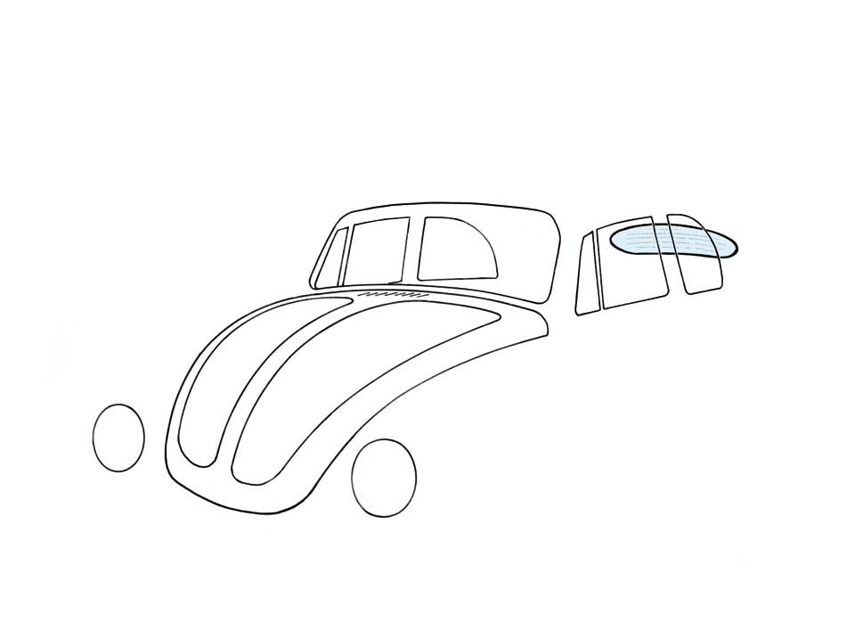 Vitre arrière, Cox Cabriolet, avec dégivrage 151 845 501G