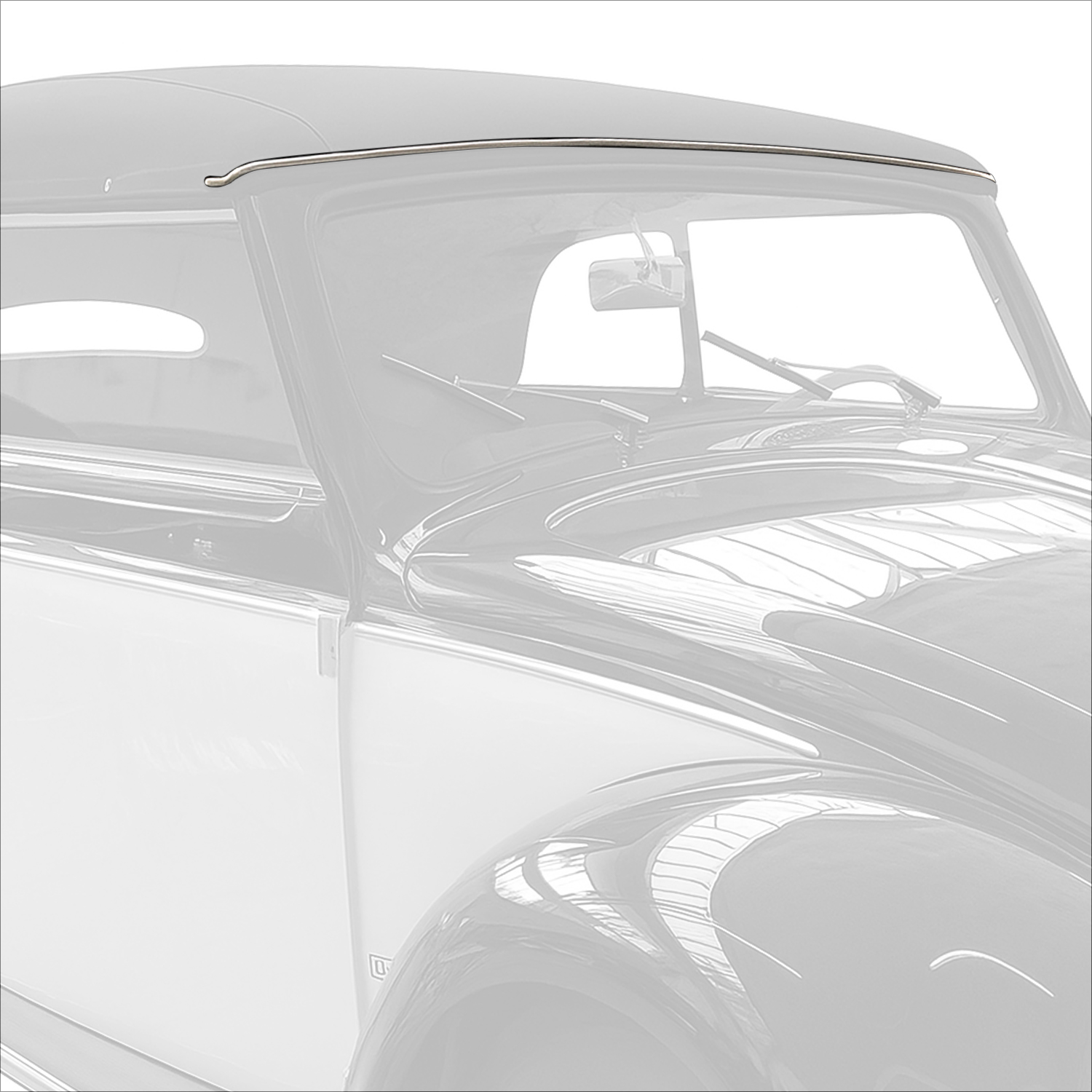 Moulure cloutée cabrio (acier chromé) d'arceau en haut de pare brise 151 871 419