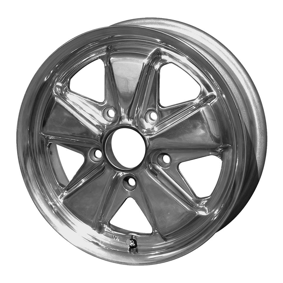 Jante tipo 911, polida, 15 x 5,5, 5 furos (5x130), ET +45 