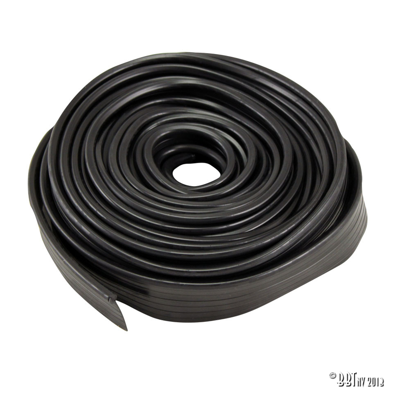 Spatbordrubber zwart (rol) 