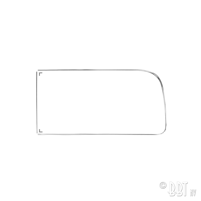 Kit moulure pour vitre latérale arrière gauche avec déflecteur 'Deluxe' (moulure alu) 