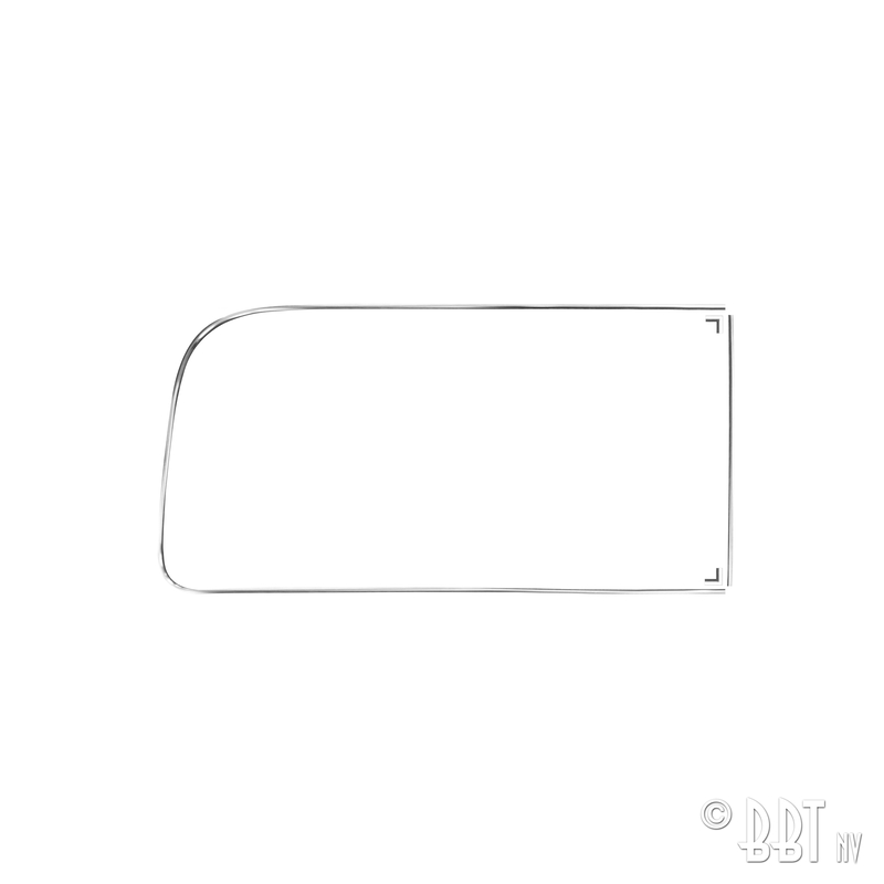 Kit moulure pour vitre latérale arrière droite avec déflecteur 'Deluxe' (moulure alu) 