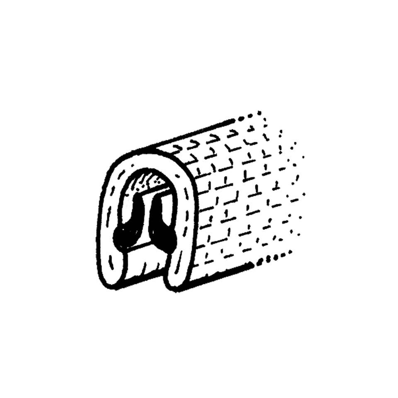 Borracha para ventiladores, interior, branco, par 113 845 131A (x2)