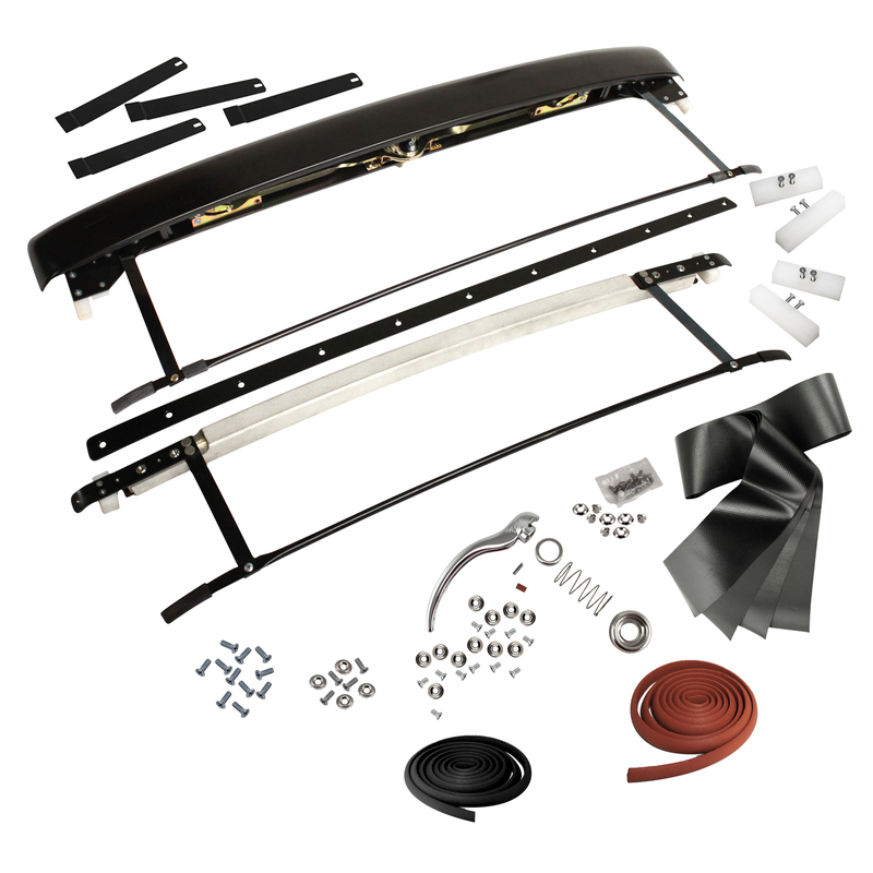 Komplettes Faltdach ohne Führungschienen 