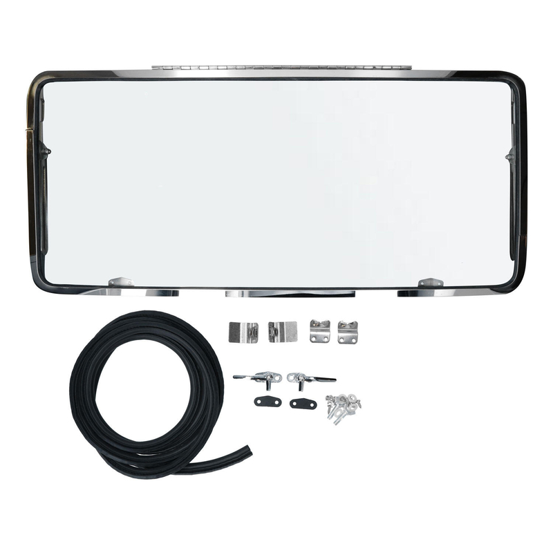 Safari window, rear 'Deluxe' RVS polished 