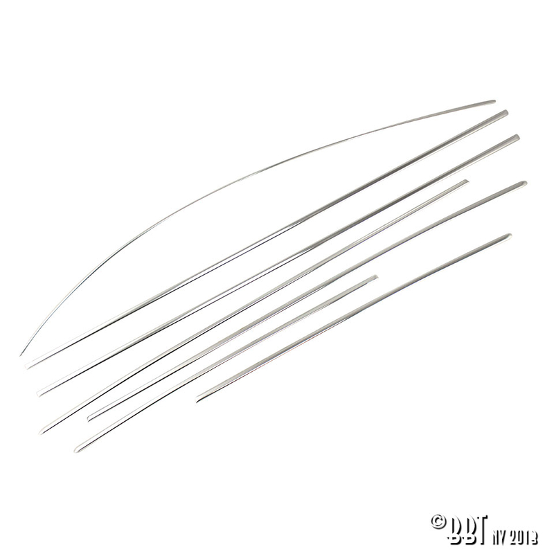 Kit de frisos (7 un.) - Carocha 08/67-07/72, QS 111 898 111C