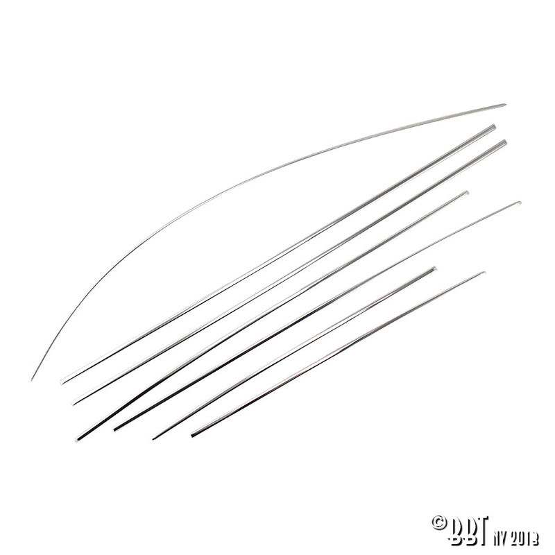 Kit de frisos (7 un.) - Carocha 08/72- e México, QS 111 898 111G