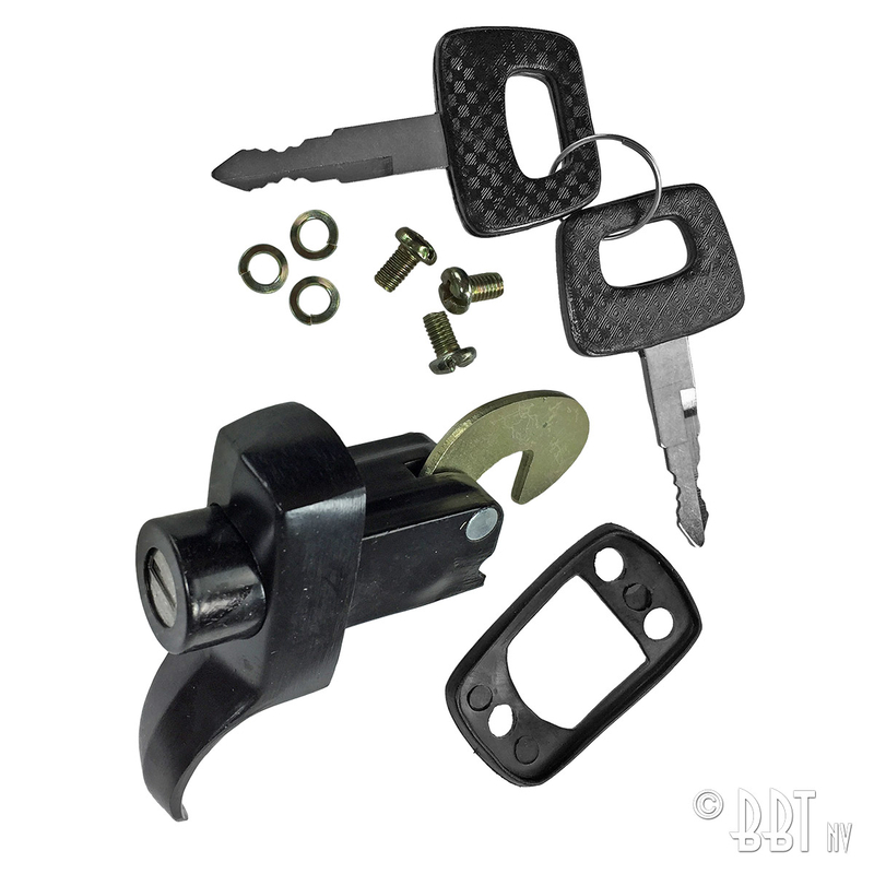 Engine lid lock W/keys - black 113 827 503F