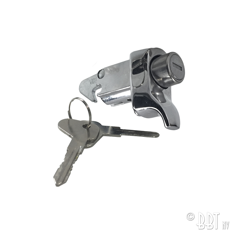 Fecho da tampa do motor, com chave - cromado, QS 211 827 503D