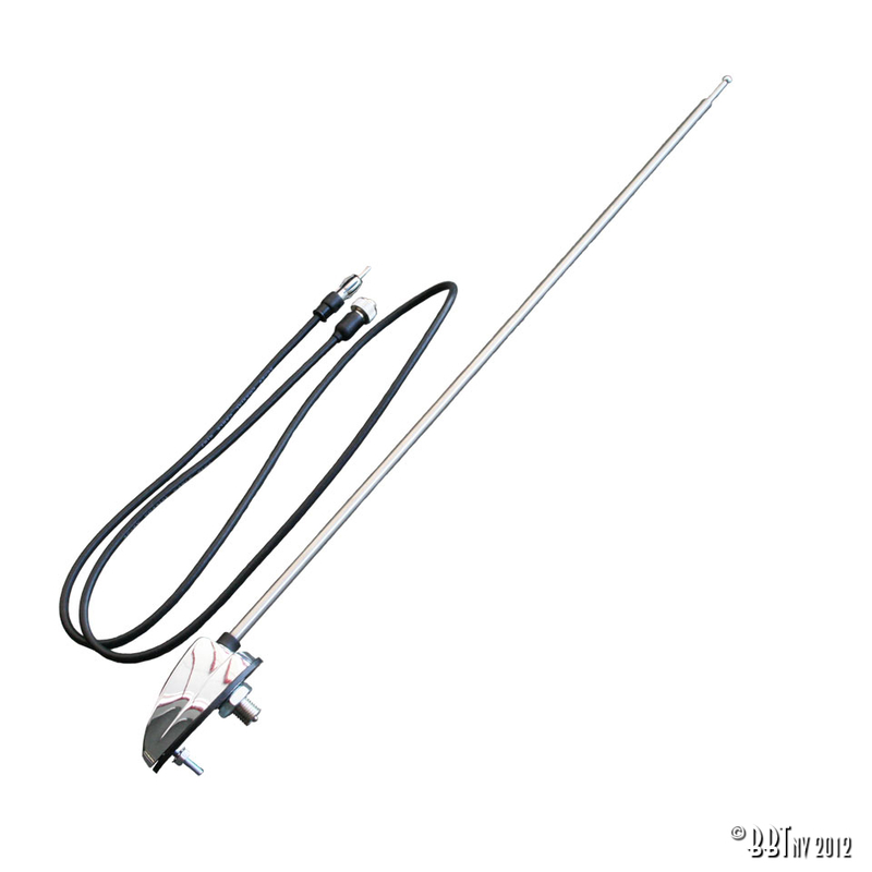 Antenna chromed base, 1 point fixation 
