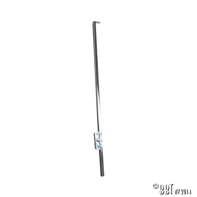 Coulisseau avant de glace de porte droite, chromé 113 837 410A