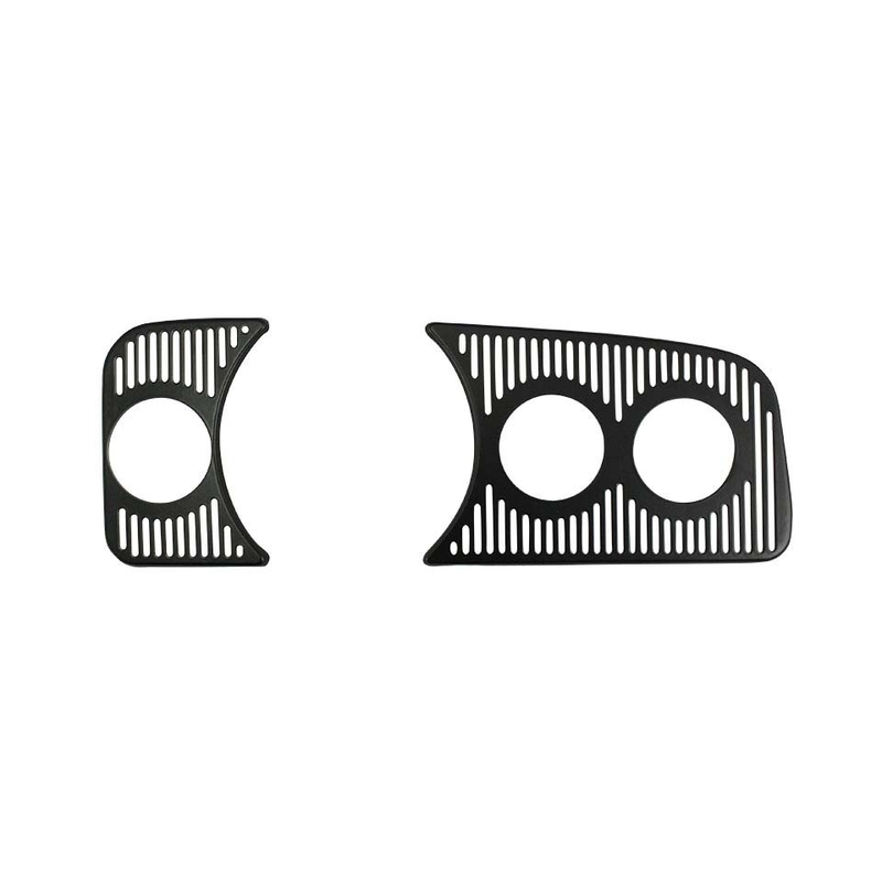 Grelha do indicador de combustível, 3 orifícios de 52 mm, preto, RHD