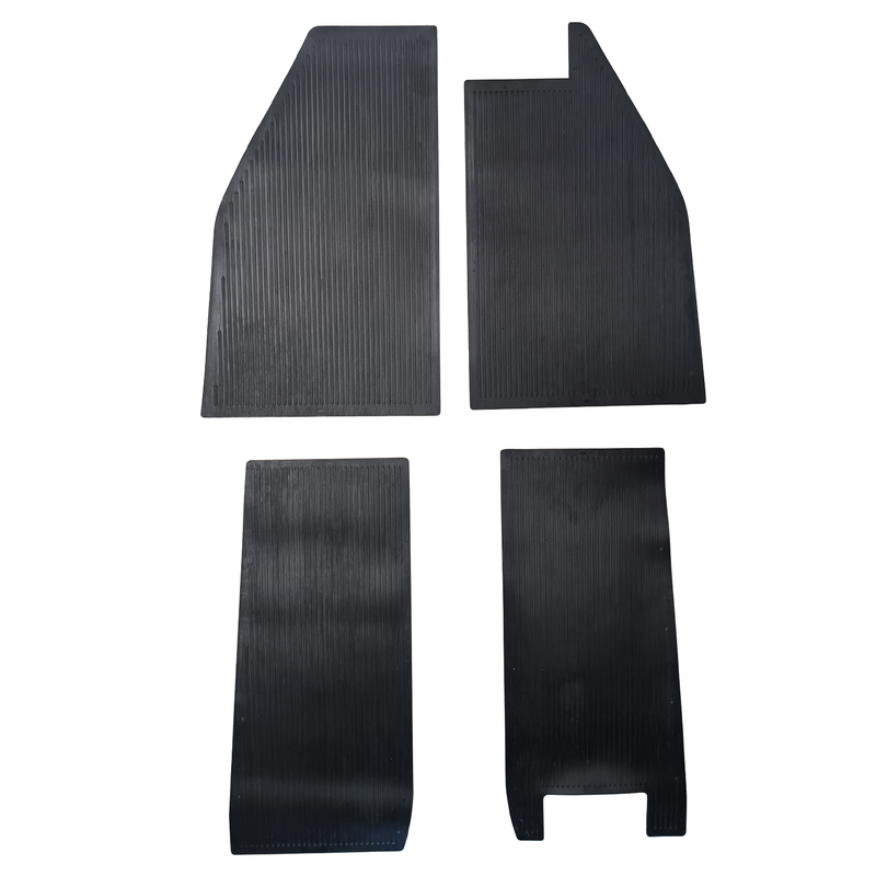 Floor mat set rubber black, RHD 112 863 711E/712A + 111 863 731D/732E