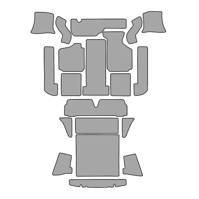 Carpet kit, Karmann Ghia, black 