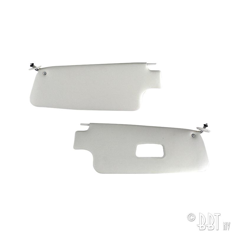 Palas de sol, descapotável - branco / com espelho (par) 