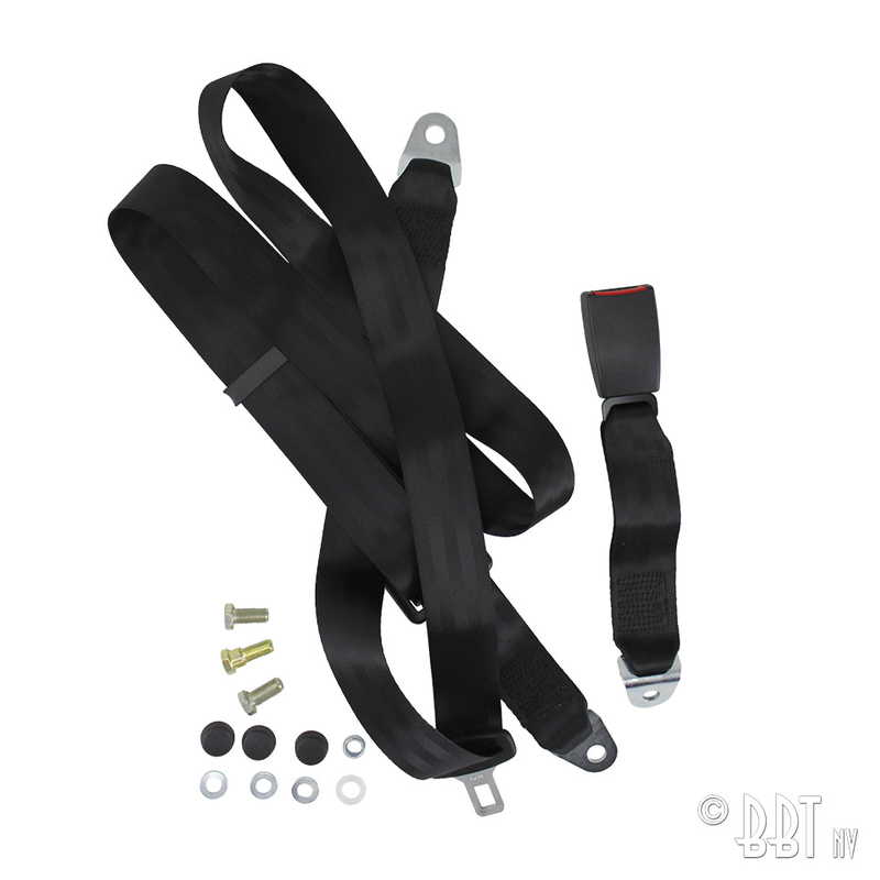 Sicherheitsgurt 3-Punkt universal, schwarz mit E-Prüfzeichen, Stück 