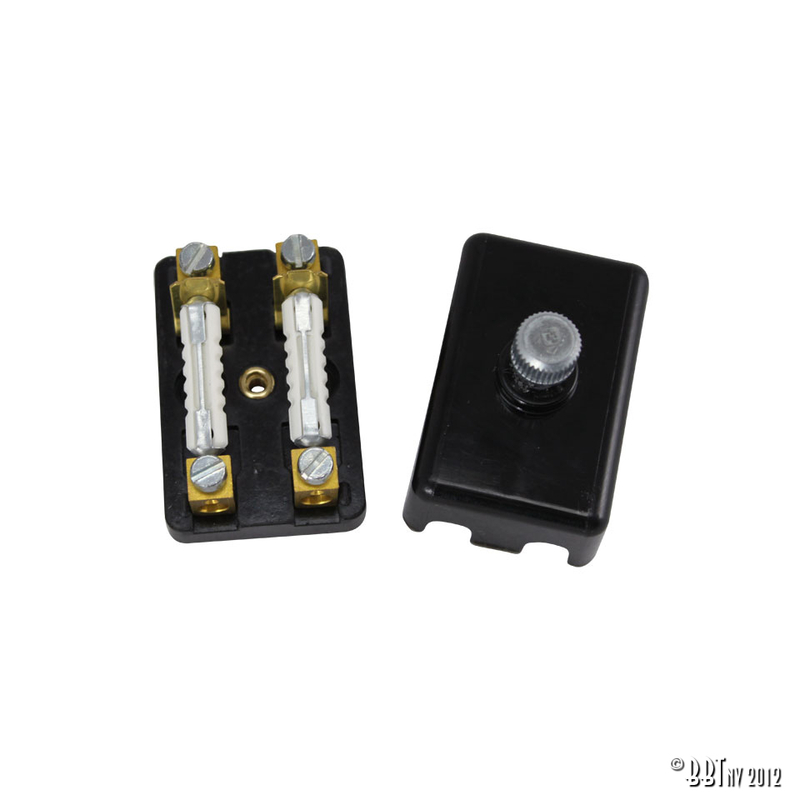 Caixa de fusíveis em baquelite para 2 fusíveis 111 937 041 + 111 937 455
