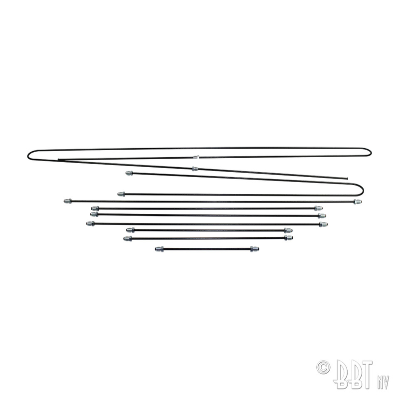 Jogo de tubos metálicos de travão, circuito simples, original 