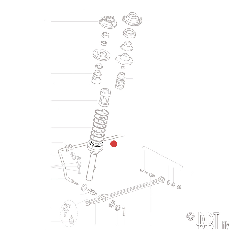 caoutchouc dessous ressort suspension, par pièce 113 411 211
