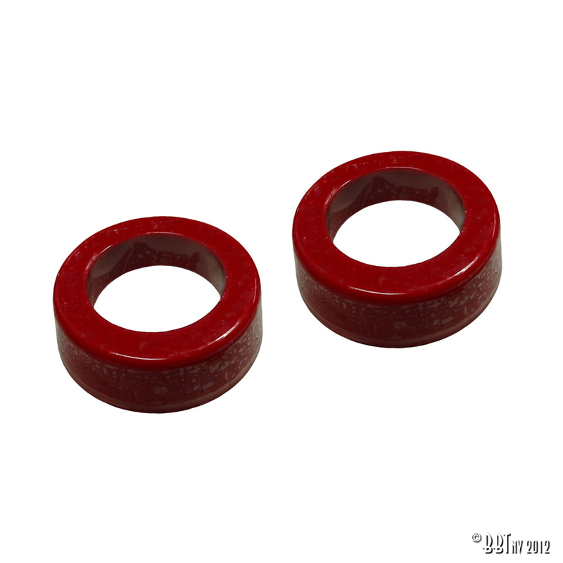 Urethane rings, insideSmooth round on the outside, for IRS shafts. 