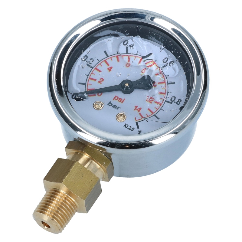 Benzindruck Manometer analog 0-1bar (0-14psi) 'Filter King' 