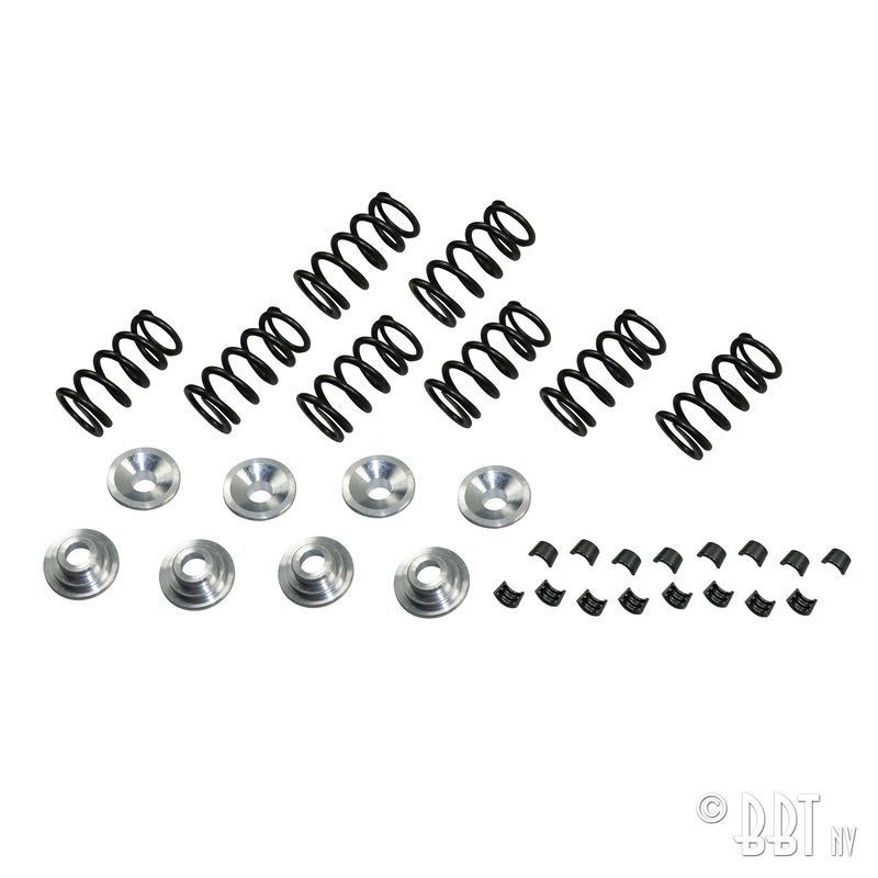 Valve springs with aluminium retainers and clampsfull set 8 pieces 