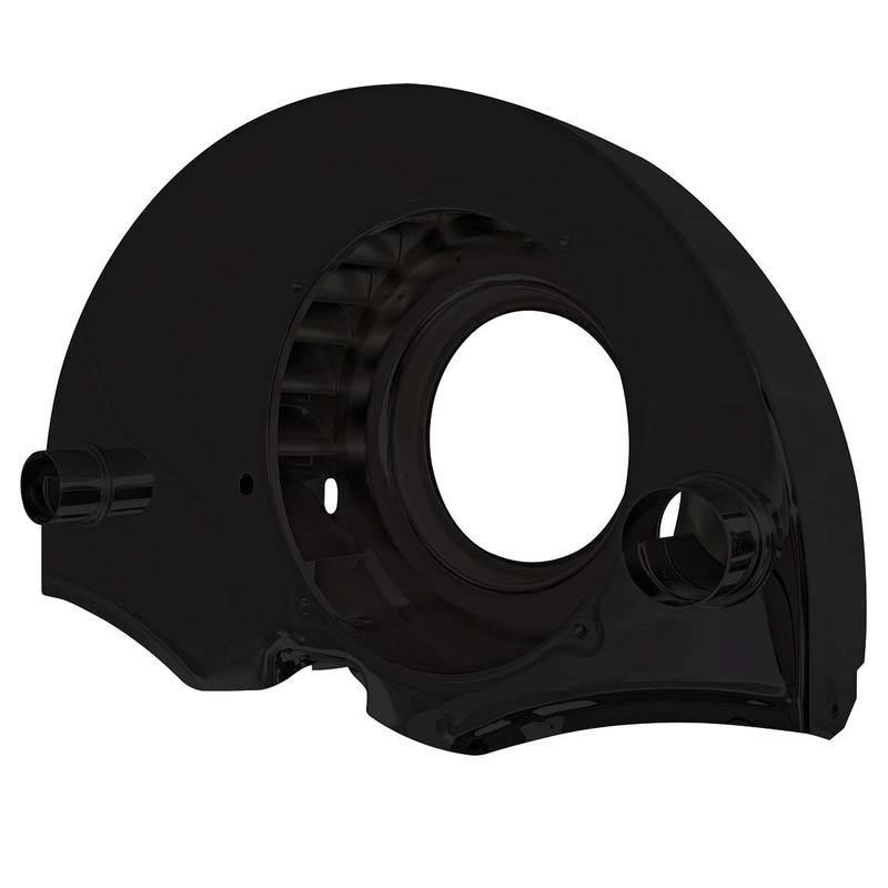 Fan shroud with ducts, with doghouseblack 