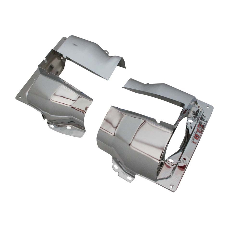 Zylinderkühlbleche Doppelkanal, verchromt 