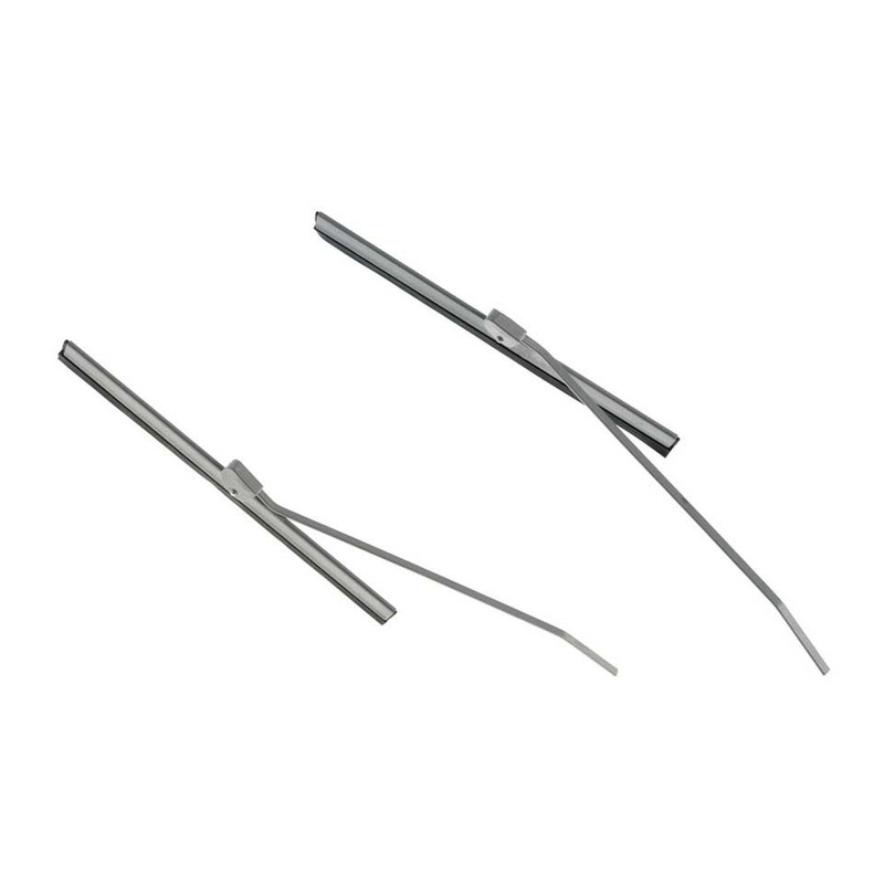 Wiper blades + arm, grey 185mm (pair) 111 955 421A-S