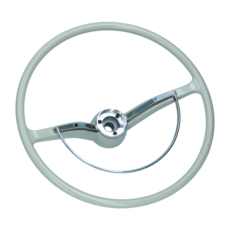 Lenkrad mit Signalhornbügel, Silber-Beige 311 415 651A/651D 466