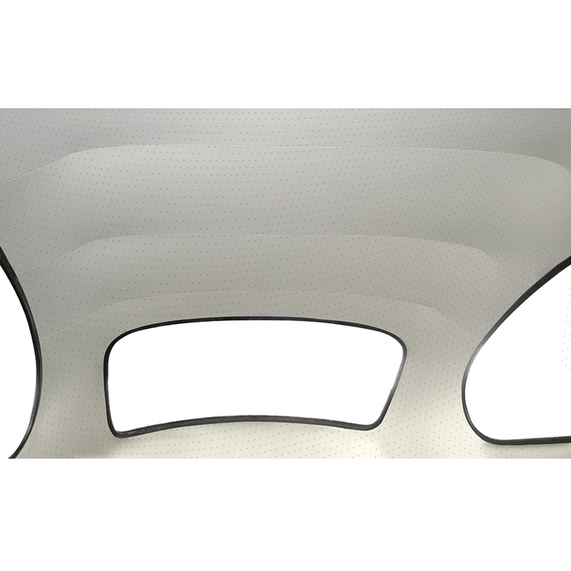 Headlining, perforated vinyl, white 