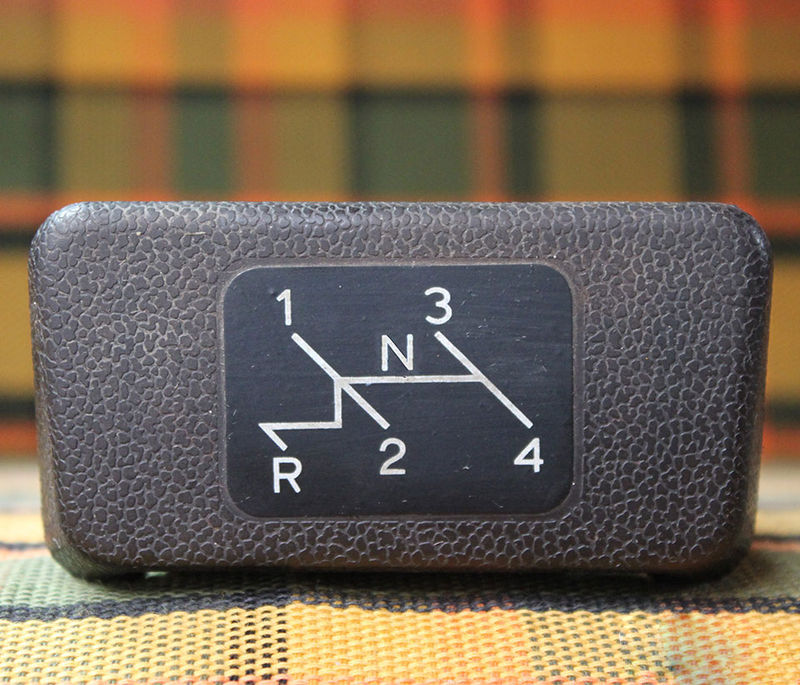 Sticker shift pattern clear with white print 