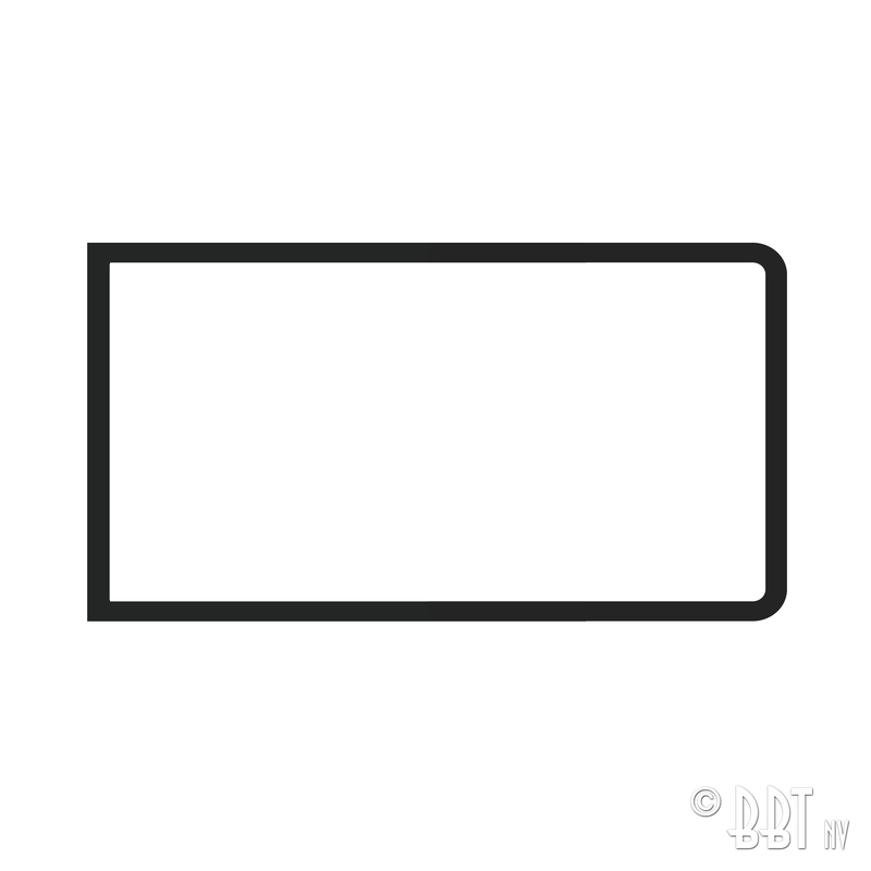 Joint fenêtre latérale au milieu avec déflecteur 'Deluxe' (moulure alu) 241 845 285B