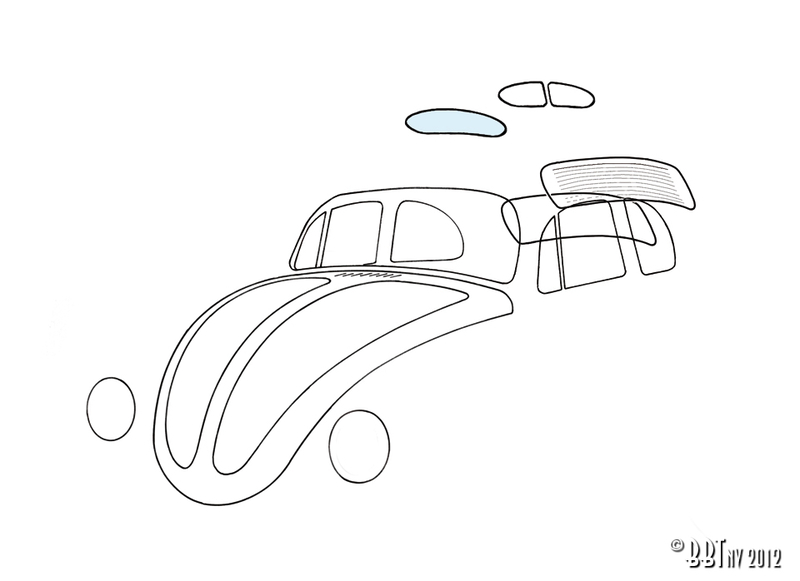 Rear window 111 845 501C